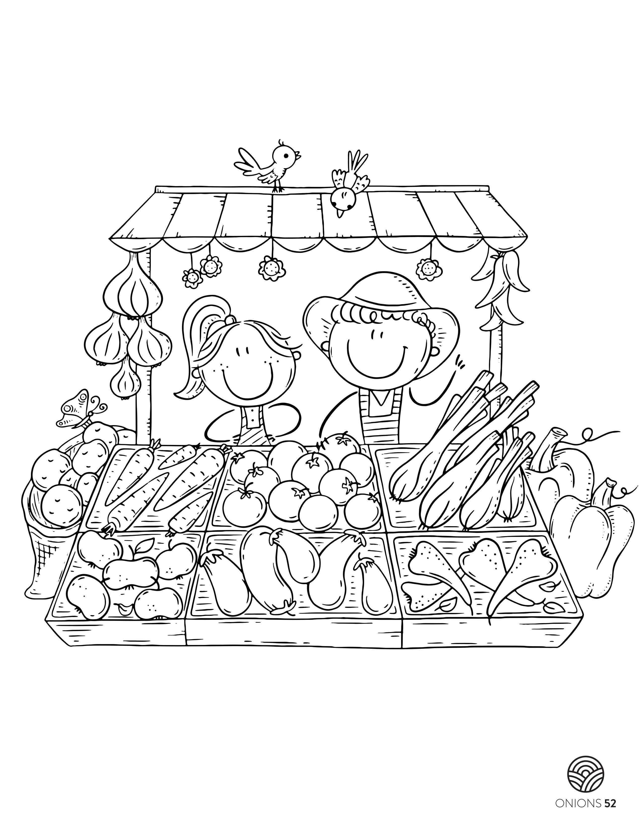 Farmers Market coloring page  Free Printable Coloring Pages